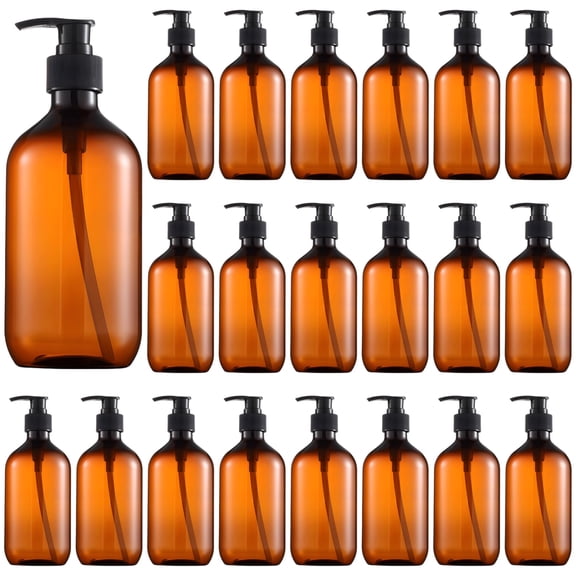 24 Pcs Pump Bottles, 10 oz Empty Soap Dispensers, Refillable Plastic Shampoo and Body Wash Bottles, Leakproof Lotion Containers for Travel, Home, and Daily Use