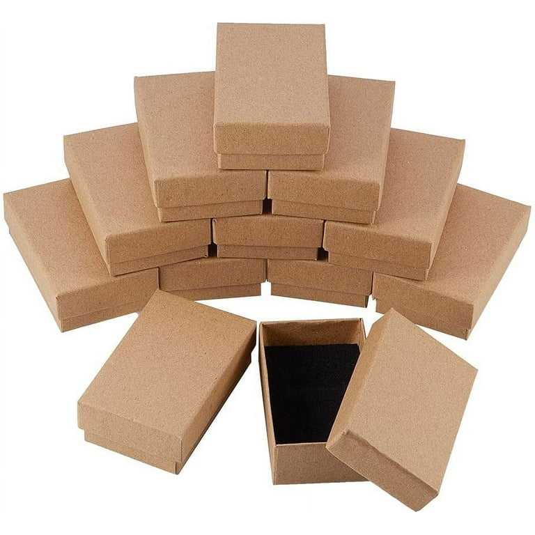 12pcs Cardboard Jewelry Set Gift Box Ring Necklace Bracelets Earring Gift  Packaging Boxes With Sponge Inside Rectangle