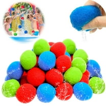 24 Pcs Reusable Water Balls, Reusable Water Balloons for Outdoor Toys and Games, Summer Balls for Pool and Backyard Fun