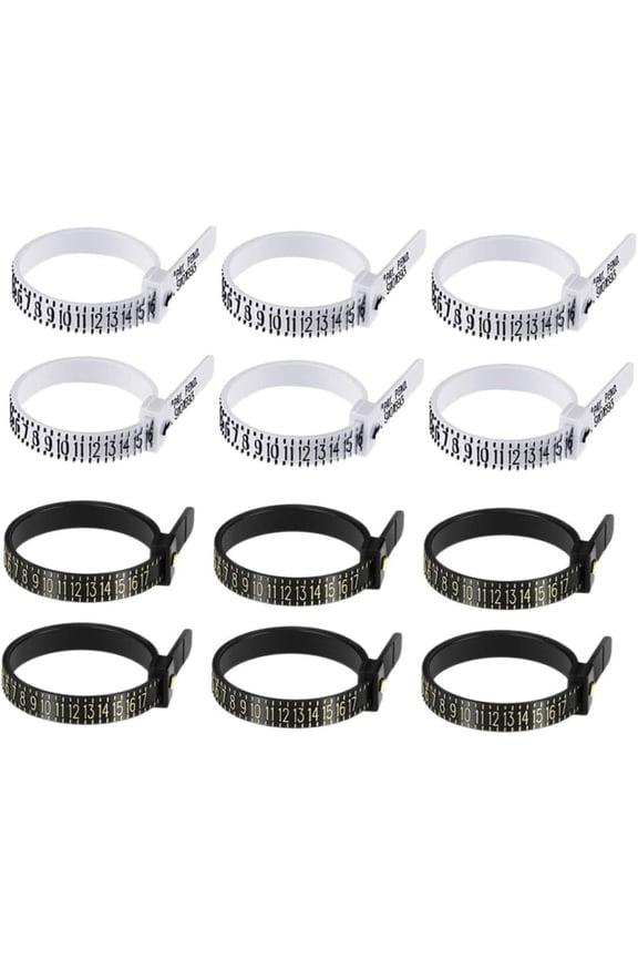24 Pcs Ring Circumference Measurement Rings Plastigauge Ring Sizer Measuring Tool for Ring Portable