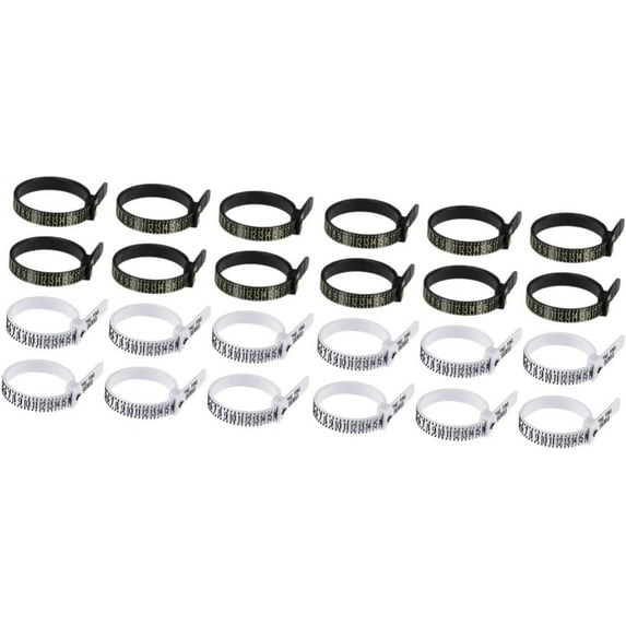 24 Pcs Ring Circumference Measurement Ring Measurement Tool Ring Size Measuring Ruler Ring Sizer Measuring Tools Ring Sizers Ring Sizing Kit Jewelry Portable Hand Circumference Pe