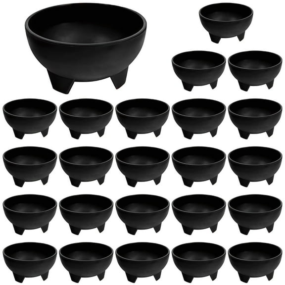 24 Pack Salsa Bowls for Party,13.5 oz Reusable Plastic Mexican Bowls 4.53" Diameter Guacamole Chip and Salsa Serving Dish Bowl for Party Salads, Sauces, Snacks Candy