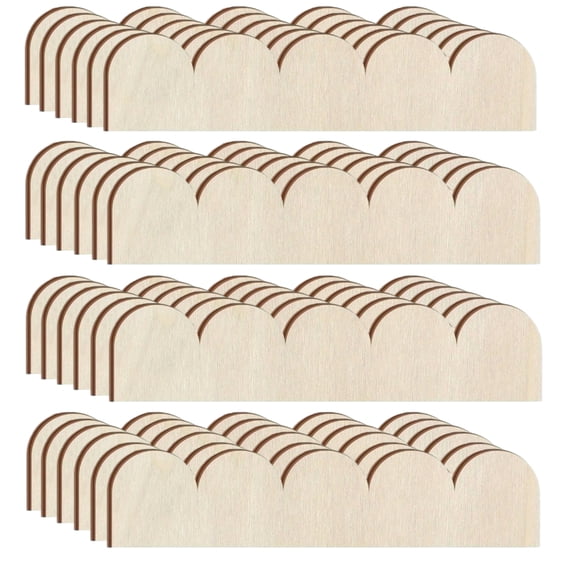 24 Pcs Scalloped Wooden Edge Molding Unfinished Wood Trim Wooden Molding Strips Decorative Wood Edging Wood Craft Strip for Door Frame Wall Shelf and Cabinet Ornament Decor, 15.7*3.5 in, Topboutique