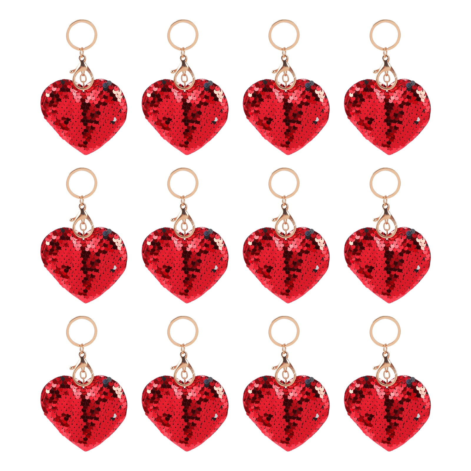 24 Pcs Sequin Keychain Stuffers Accessories Valentine Locket of The Lid ...