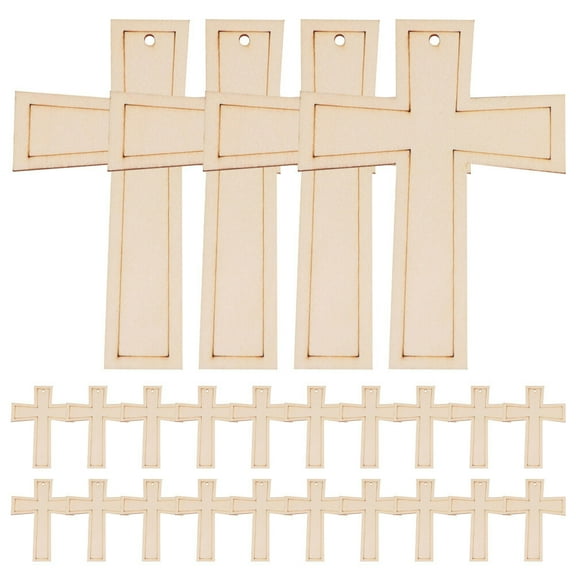 Pcs Sign Cross Wood Hand-painted Craft Toys Child 0.2X9.8X12.7CM