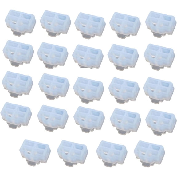 24 Pcs Silicone Ethernet Hub Port RJ-45 Anti Dust Cover Cap Protector Plug,White