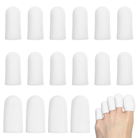 24 Pcs Silicone Gel Toe Caps - Soft Toe Protectors for Blisters, Corns, Calluses, Hammer Toes, Bunions - Non-Slip, Reusable, Small & Large