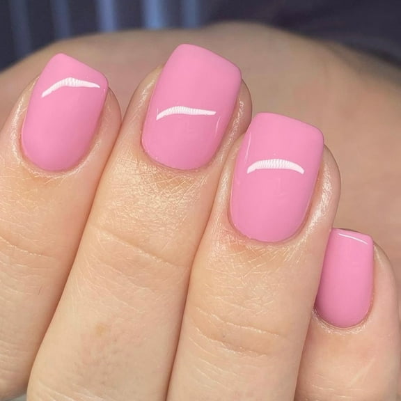 24 Pcs Simple Artificial Nails Short Square Full Covers False Nails Glossy on Nails Solid Color Press On Nails