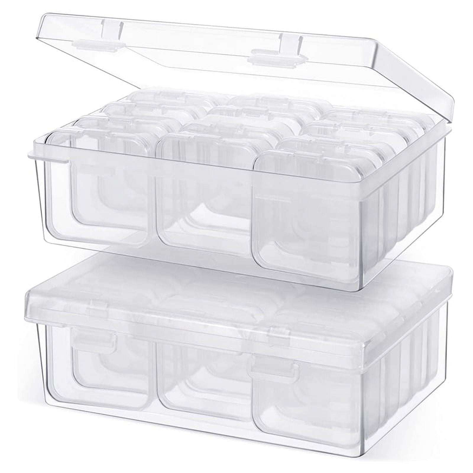  36 PCS Small Bead Organizers with 3 PCS Hinged Lid