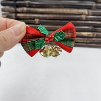 24 Pcs Small Bows for Christmas Tree Christmas Bows for Gift Wrapping Mini Bells Christmas Bowknot Ornament Mini Bows for Craft Tie Bow Craft Supply for DIY Ribbon Wreath Hair Clothing Accessories