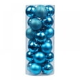 thumbnail image 1 of 24 Pcs Small Christmas Balls Ornaments Set 1.2" Shatterproof Plastic Christmas Ball Hanging Ornament with Rope Color Xmas Tree Baubles Pendants for Holiday Wedding Party Home Decoration, 1 of 7