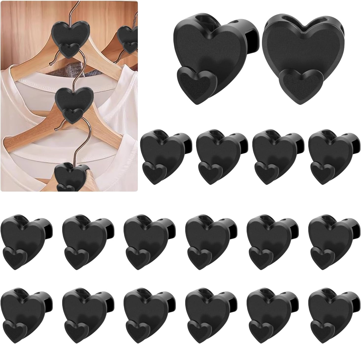 24 Pcs Space TrianglesHanging Clothes,Triangle Space Saving Hanger