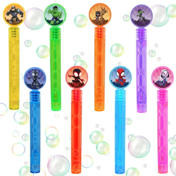 24 Pcs Spidey Bubble Wands, Spidey Themed Party Decorations for Spidey Party Supplies