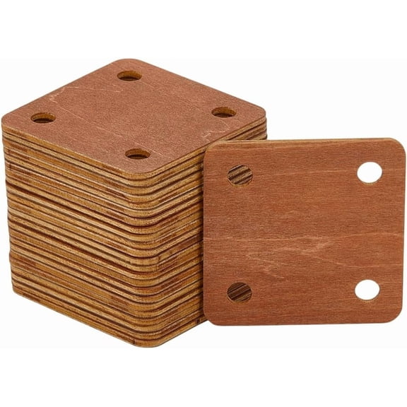 24 Pcs Square Weaving Card 1.97x1.97 Inch 4 Holes Loom Cards Handmade Weaving Tools DIY