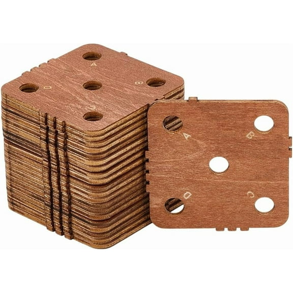24 Pcs Square Weaving Card 4.7x4.7cm 5 Holes Loom Cards Handmade Weaving Tools for Loom Weaving Supplies Tablet LoomSupplies Hole: 6mm