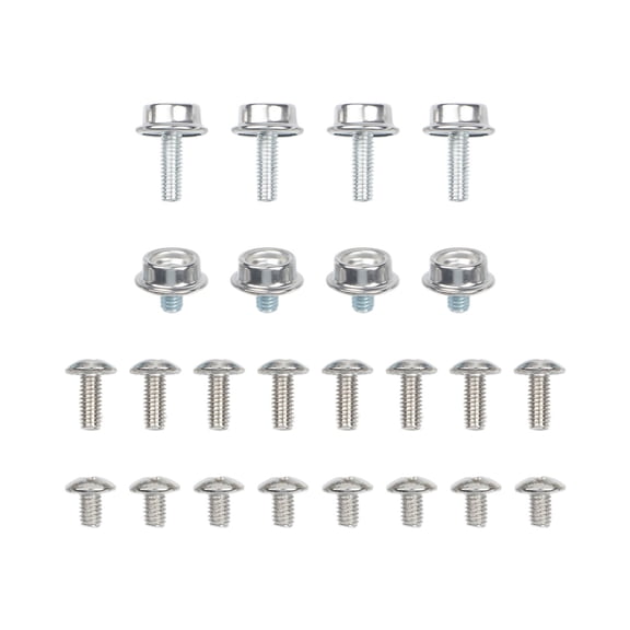 24 Pcs Stainless Steel Helmet Screws Set for Baseball, Softball, Rugby and Ice Hockey, Rust-Resistant Repair and Replacement Hardware for Youth and Adult Catcher