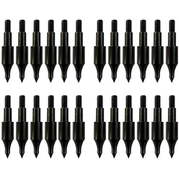 24 Pcs Steel 100 Grain Archery Arrow Field Points Field Tips - Practice Target & Hunting Arrows Heads for Recurve, Compound Bow & Crossbow Bolts Screw-in$$Other
