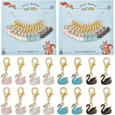 NBEADS 6 Pcs Sheep Stitch Markers, Alloy Enamel Crochet Stitch Marker