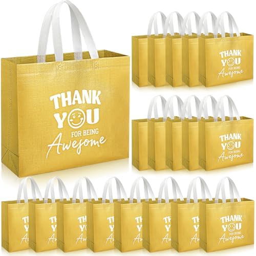 24 Pcs Thank You Gift Bags Bulk Reusable Housekeeping Appreciation Week ...