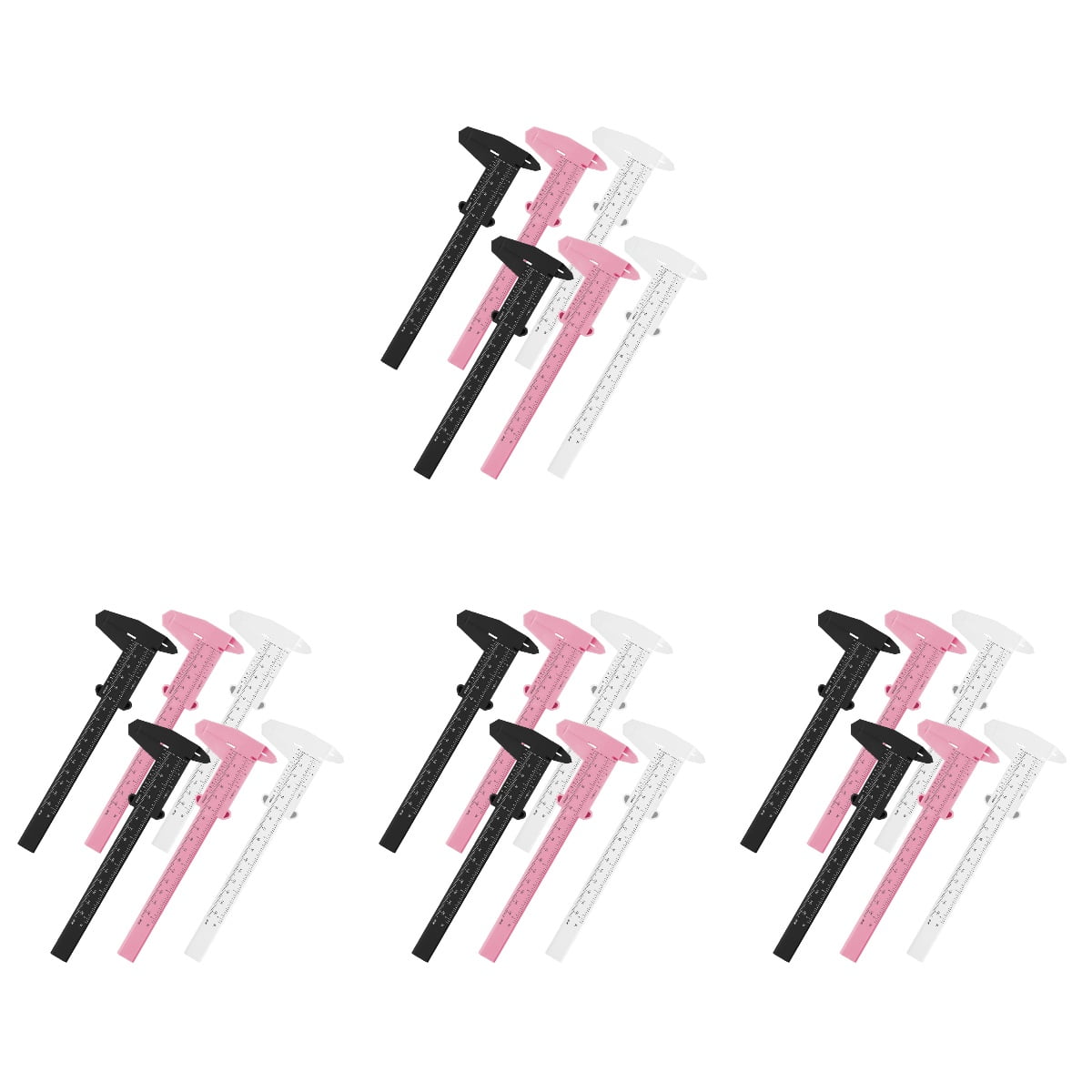 24 Pcs Thrush Locating Rule Small Calipers Facial Calipers Eye Brow Art