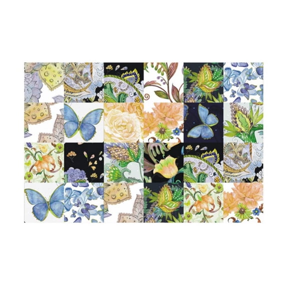 24 Pcs Tile Stickers, Peel and Stick Self Adhesive Removable Flower Landscape Wallpaper, Tile Backsplash Waterproof Kitchen Bathroom Furniture Staircase Home Decor