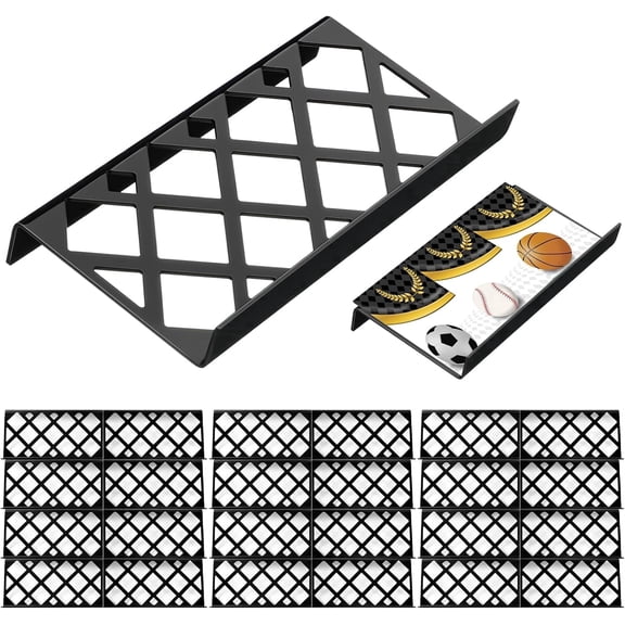 24 Pcs Trading Card Risers for Display Case Acrylic Modular Display Risers for Cardshow Vendor Sport Card Board Game (Hollow)