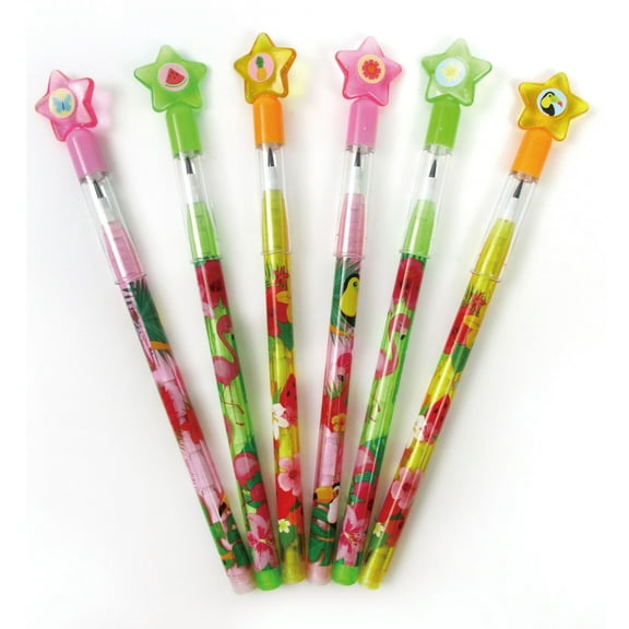 24 Pcs Tropical Multi Point Pencils