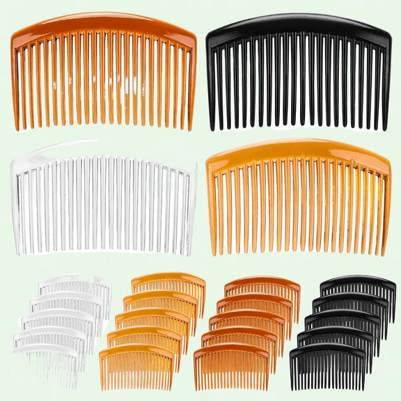 24 Pcs Twist Hair Combs with 23 Tooth French Twist Side Hair Comb Accessories for Women