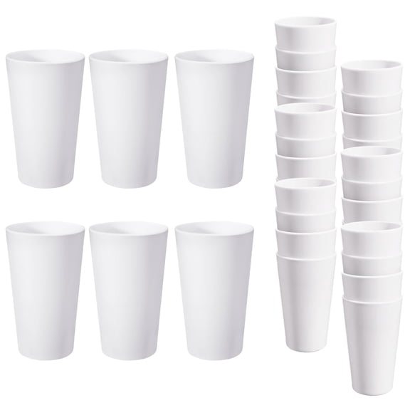 24 Pcs Unbreakable Plastic Cups Set, 20 oz Reusable Plastic Cups, Stackable Drinking Cup for Kitchen, Outdoor, BPA-free, Dishwasher Refrigerator and Microwave Safe