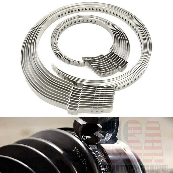 24 Pcs Universal Adjustable Axle CV Joint Boot Crimp Clamps Small & Large Kits