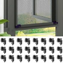 24 Pcs Universal Window Screen Clip 3/8 Inches Reusable Plastic Storm Window Clip with 24 Cross Head Screw for Fixing Storm Panel