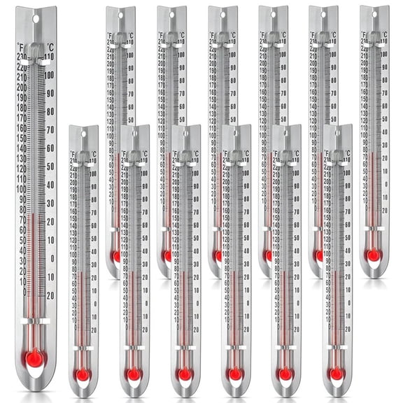 24 Pcs V Shaped, Dual-Scale Science Thermometers, Mercury-Free Lab Thermometer for Student School Supplies