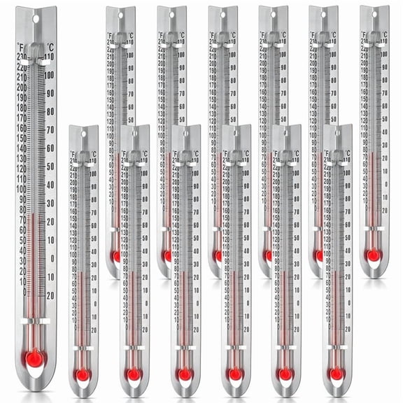 24 Pcs V Shaped, Dual-Scale Science Thermometers, Mercury-Free Lab Thermometer for Student School Supplies