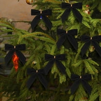 24 Pcs Velvet Christmas Bows for Tree Christmas Ribbon Bow Decoration Xmas Bowknot for Gift Wrapping Garland Wreath Decor