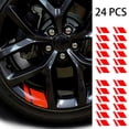 thumbnail image 1 of 24 Pcs Wheel Rim Decal Stripes Set Sport Emblem Reflective Stickers, Auto Racing Sport Logo Decals Waterproof Wheel Stripe Car Rim Stripes for 18-21 Inch Wheels Tire Rim Safety Decoration, 1 of 6