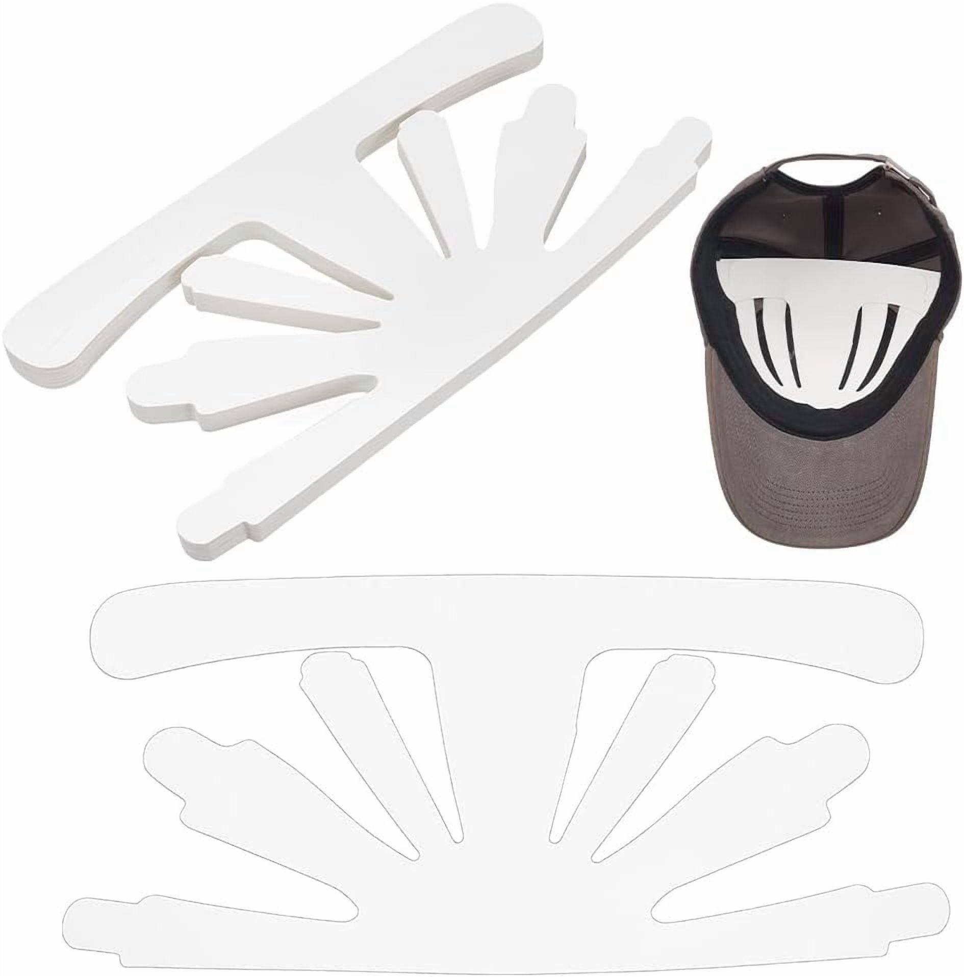 24 Pcs White Baseball Caps Inserts Shapers Flexible Cardboard Hat ...