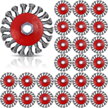Cal-Hawk 6 X 1/2 Wire Wheel Brush - 4 Laps For Angle Grinder, 4,500 RPM Max