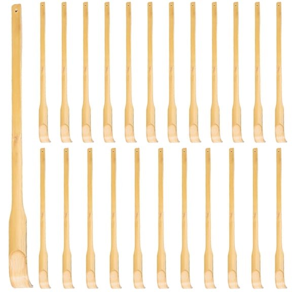 24 Pcs Wood Back Scratchers, Wooden Back Scratchers for Adults, Ideal for Home and Nursing Home, Comfortable Grip, Convenient Hanging Hole