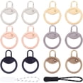 thumbnail image 1 of 24 Pcs Zipper Pull Replacement Set 12 Pcs Alloy Zipper Pull Rings Universal Zipper Tab and 12 Pcs Nylon Zipper Cord Pull Extension for Boots Jackets Handbags Backpack Luggage Colorful, 1 of 6