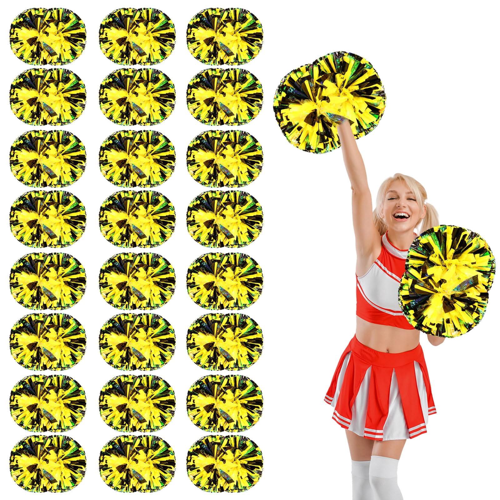 24 Pcscheerleading poms,pom poms Cheerleading with Handle Style Cheer Pom Pomsfor Dance, Matches