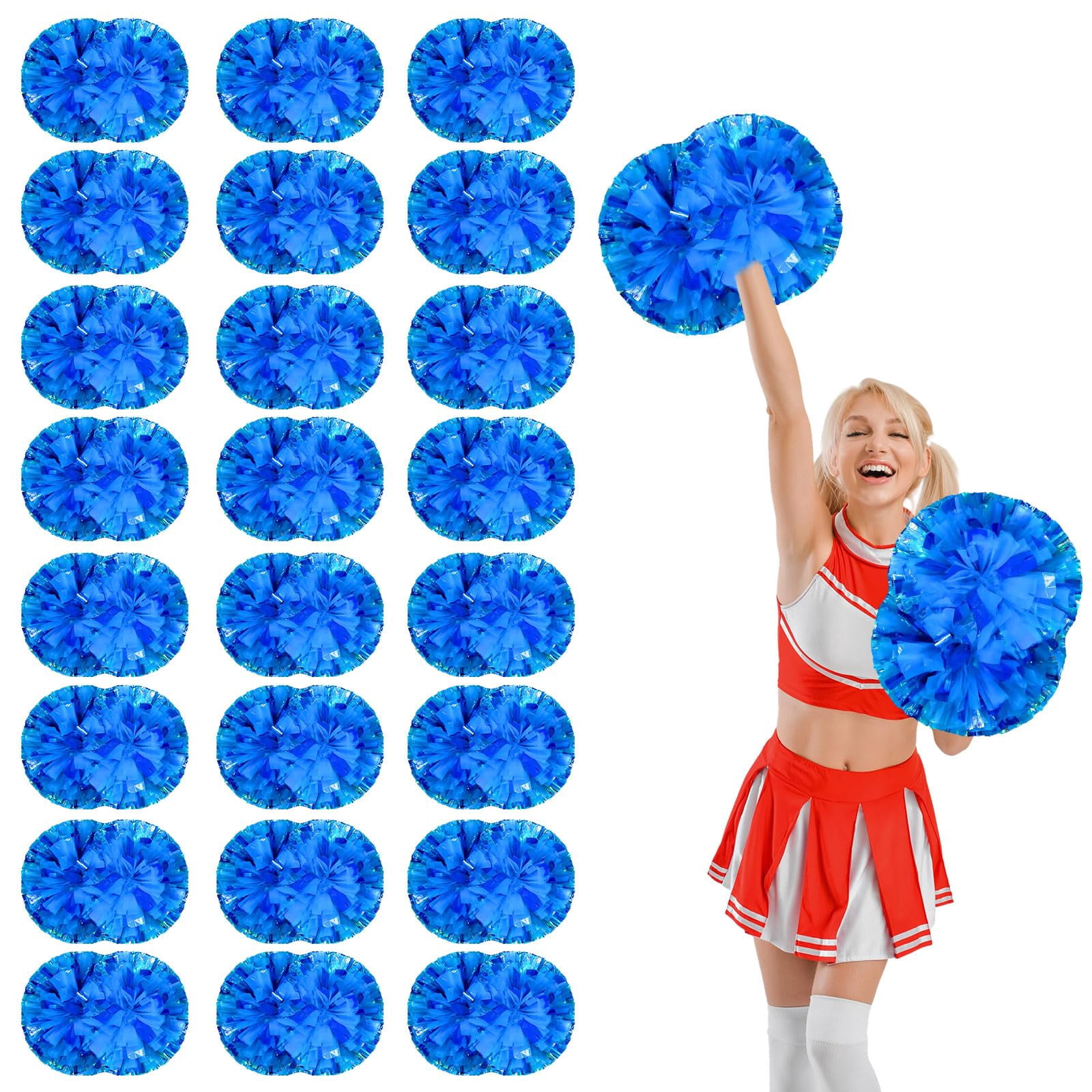 24 Pcscheerleading poms,pom poms Cheerleading with Handle Style Cheer Pom Pomsfor Dance, Matches