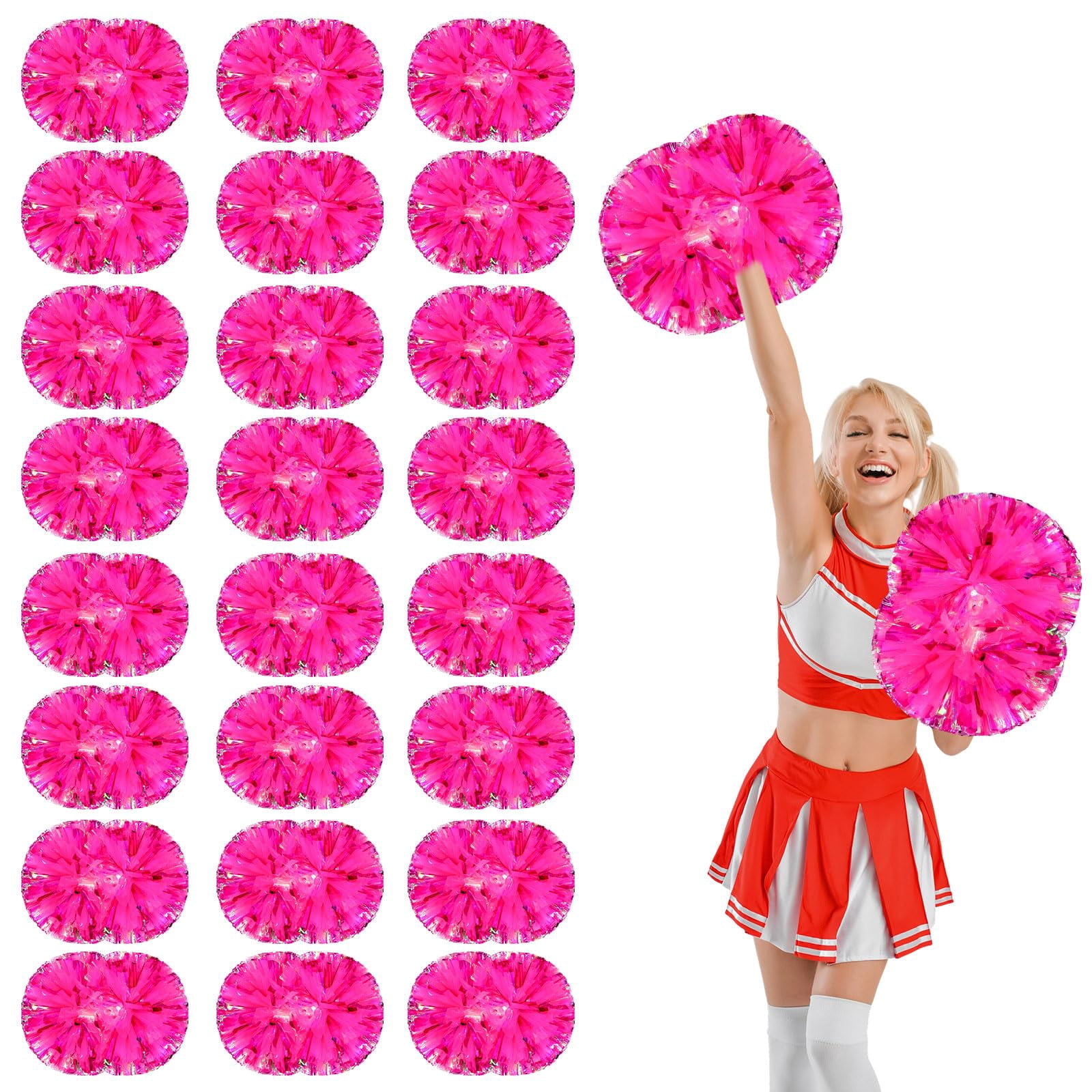 24 Pcscheerleading poms,pom poms Cheerleading with Handle Style Cheer Pom Pomsfor Dance, Matches