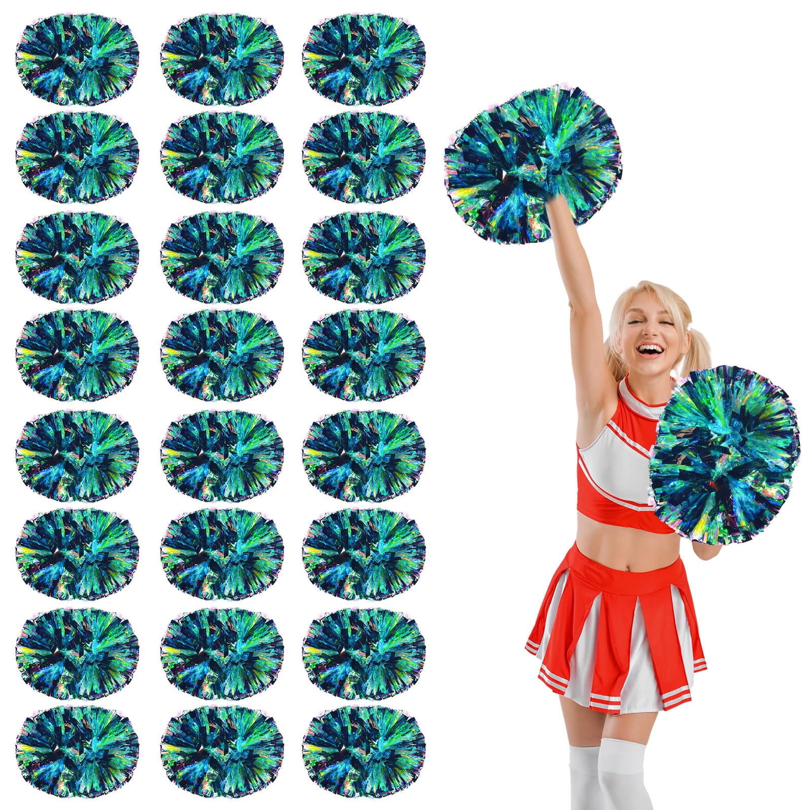 24 Pcscheerleading poms,pom poms Cheerleading with Handle Style Cheer Pom Pomsfor Dance, Matches