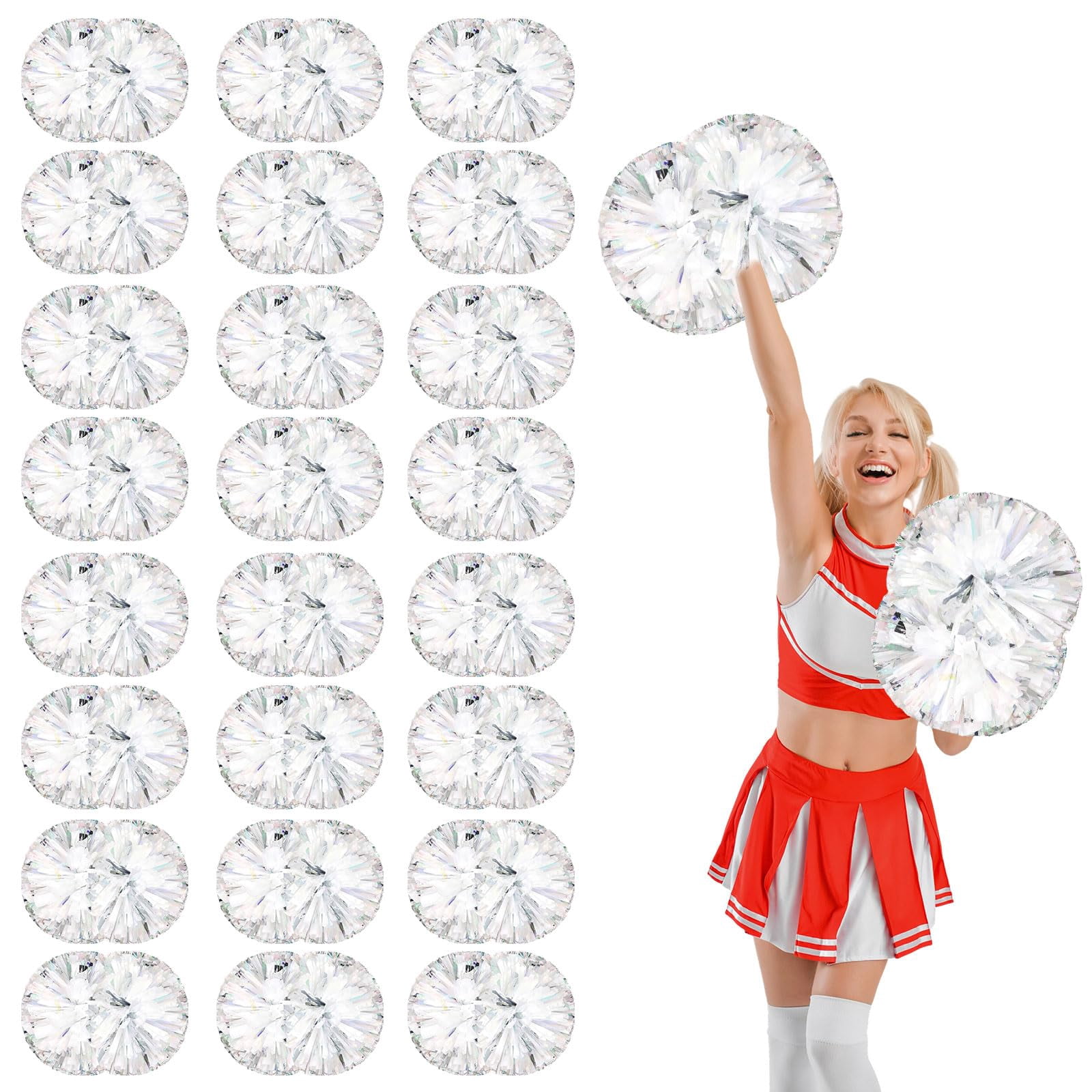 24 Pcscheerleading poms,pom poms Cheerleading with Handle Style Cheer Pom Pomsfor Dance, Matches