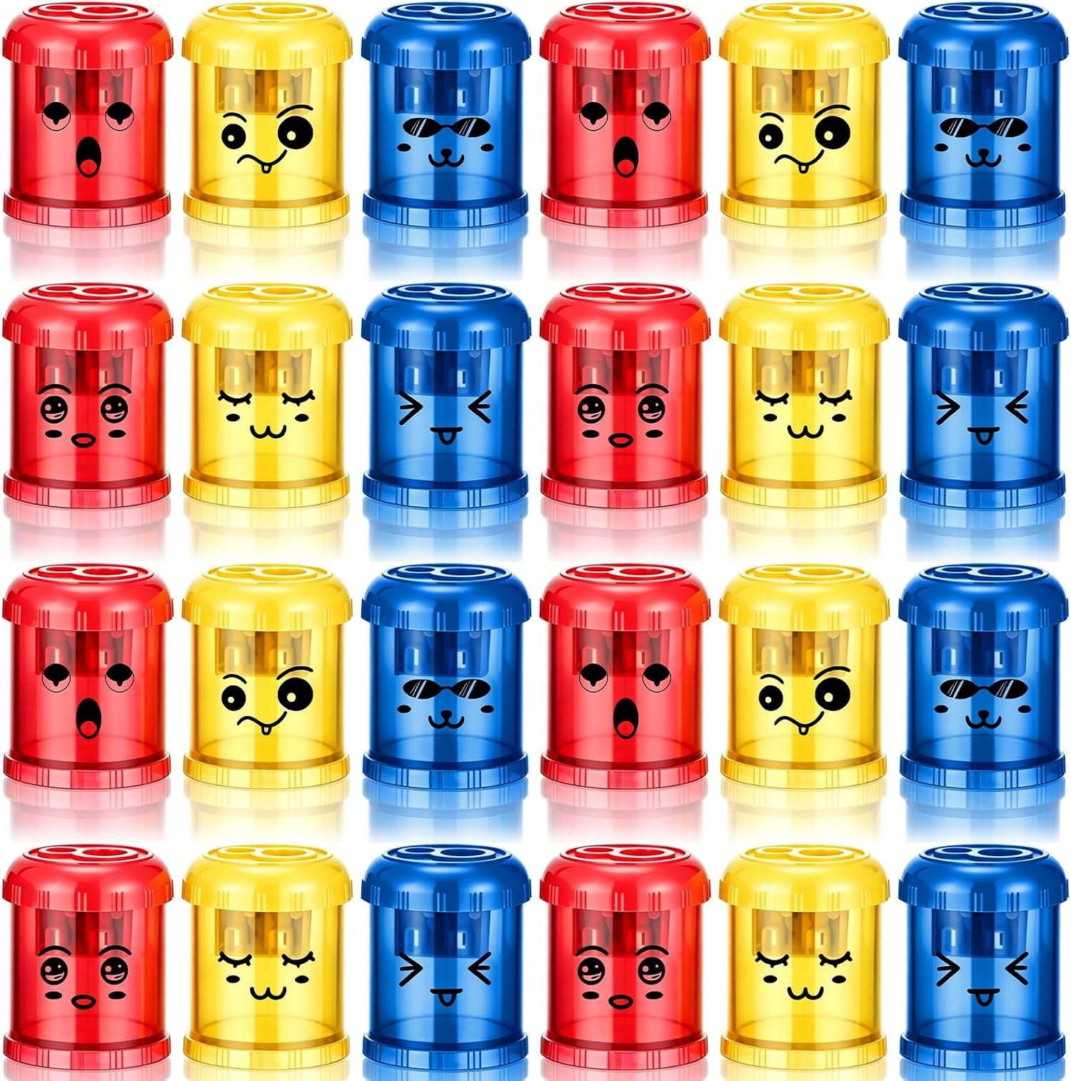 24 Pencil Sharpeners with Receptacle Bulk for Classroom - Walmart.com