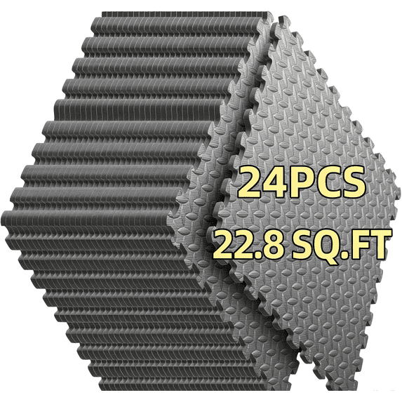 24-Piece 30x30cm Interlocking Exercise Mat, EVA Foam Gym Flooring ...