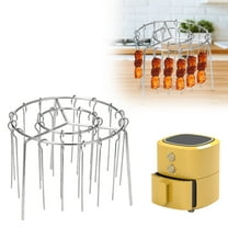 24-Piece Air Fryer Grill Set - Stainless Steel Kebab Rack with Vertical Skewers & Round Hanging Stand, Multi-Functional BBQ Accessories for Air Fryer Cooking