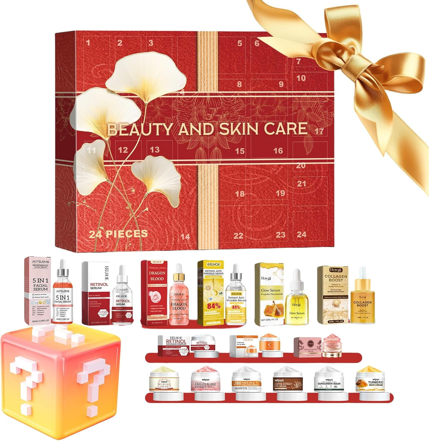 24Piece Beauty Advent Calendar 2025, Womens Skincare Advent Calendar