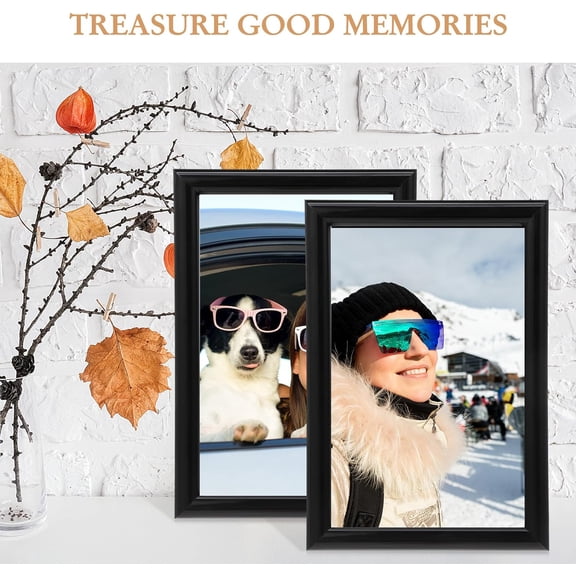 24-Piece Black Photo Frame Set, 4x6 Wall and Tabletop Display, Home, Office, School, Family, and Holiday Gift Decor