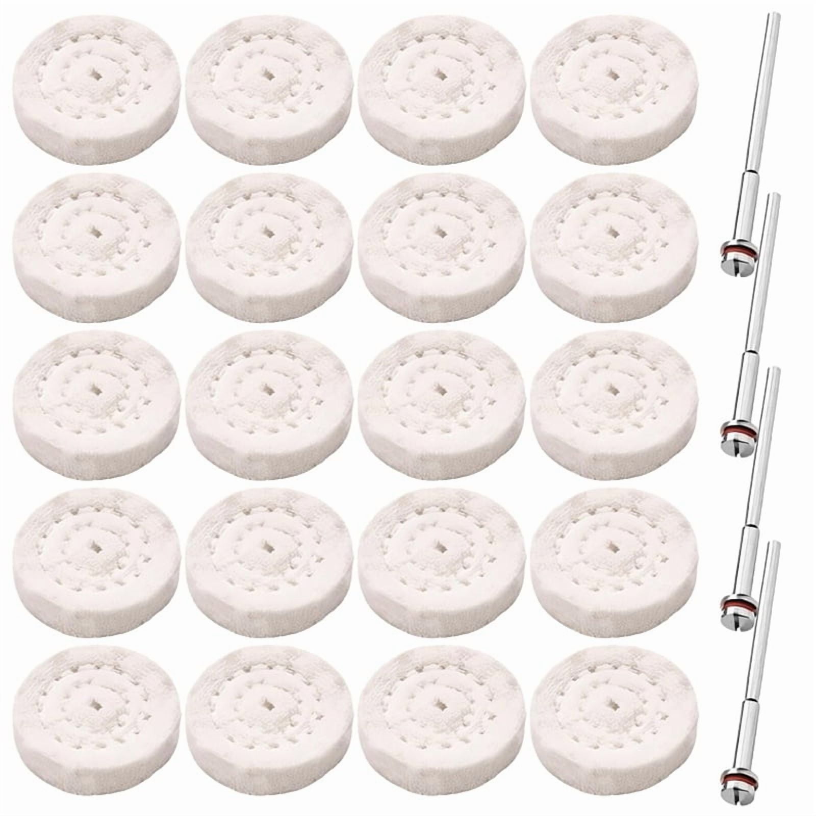 24-Piece Buffing Wheel Set, 25 mm Mini Cotton Polishing Discs for ...